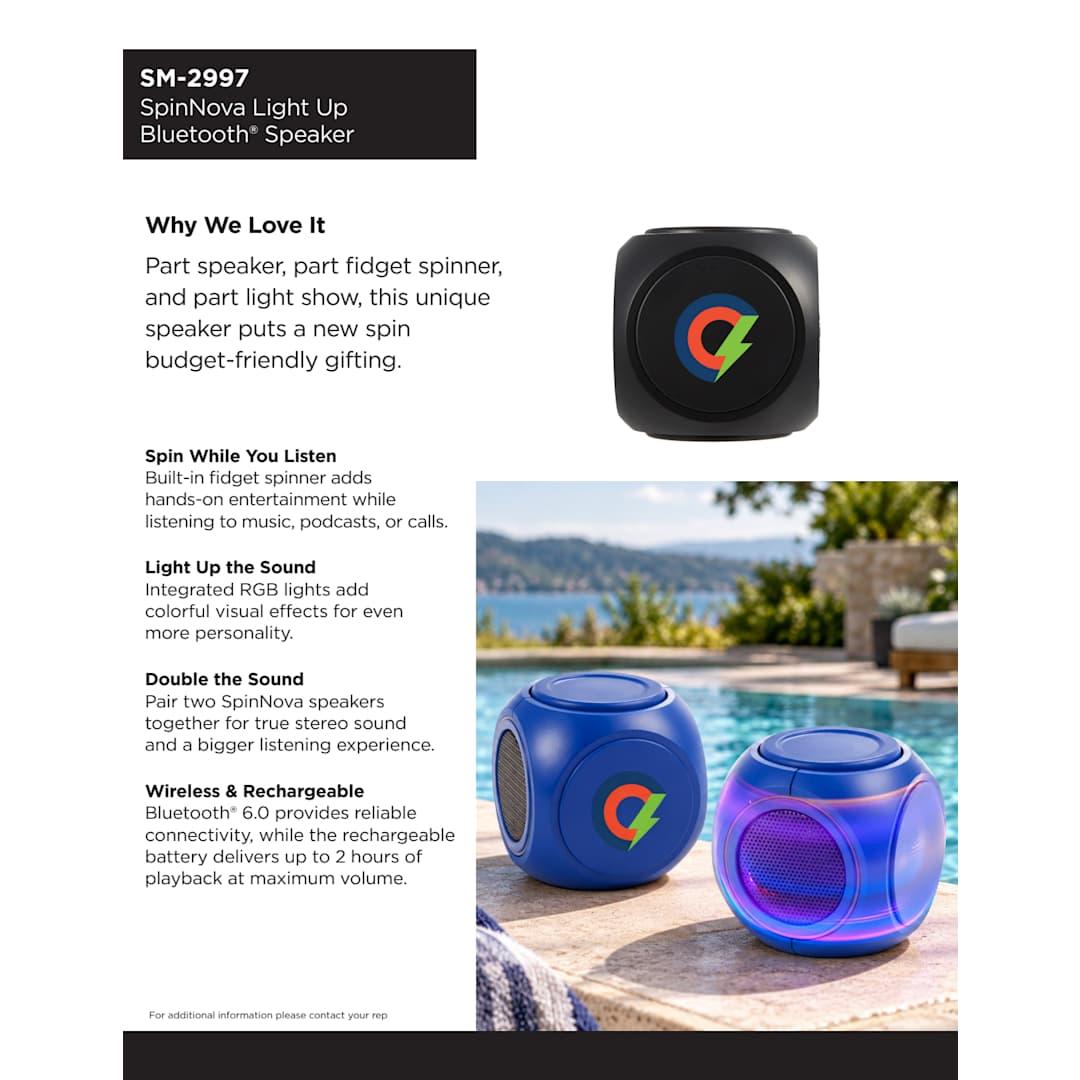 Spinnova bluetooth speaker with lights Black miniatura 4
