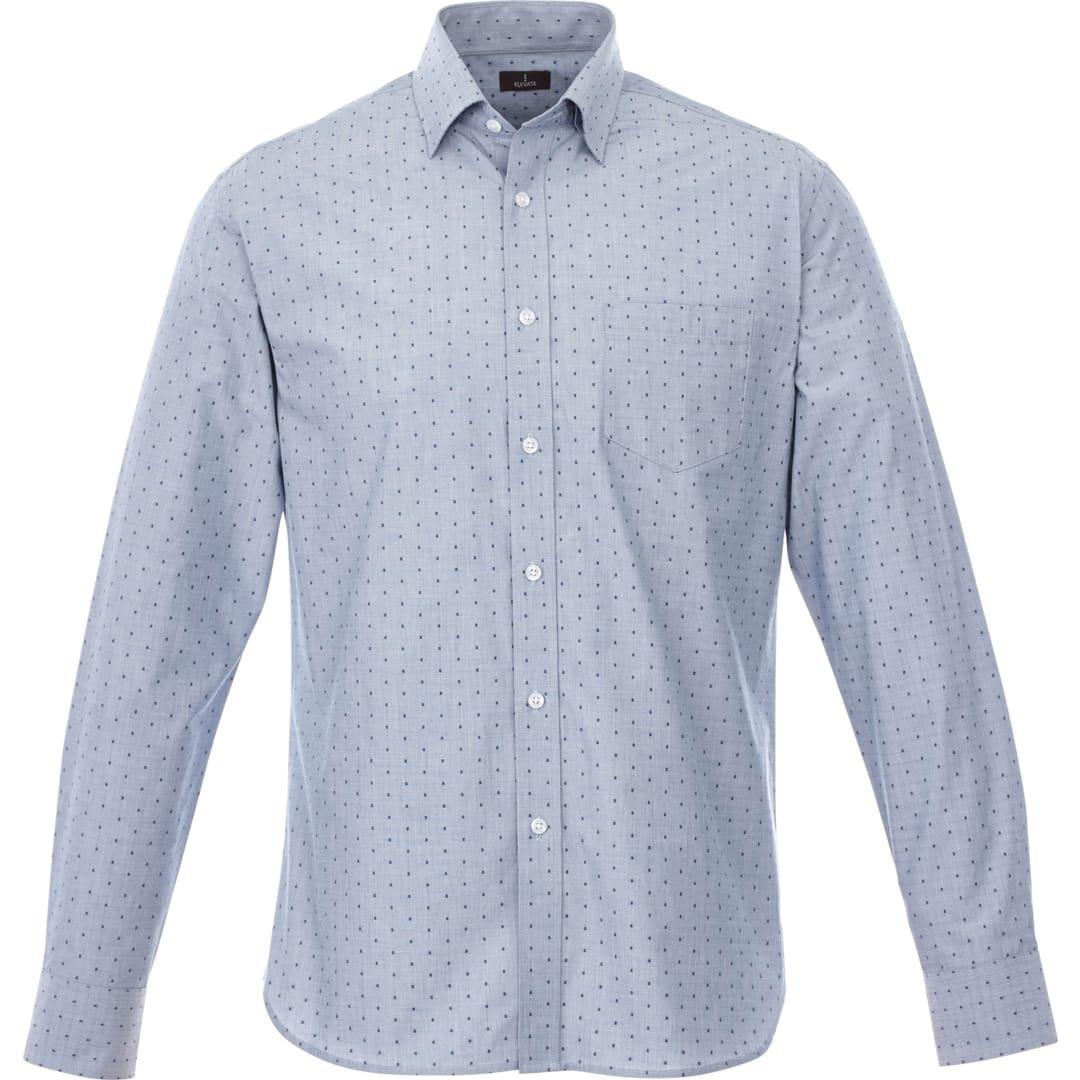 Mens huntington long sleeve shirt Blue miniatura 4