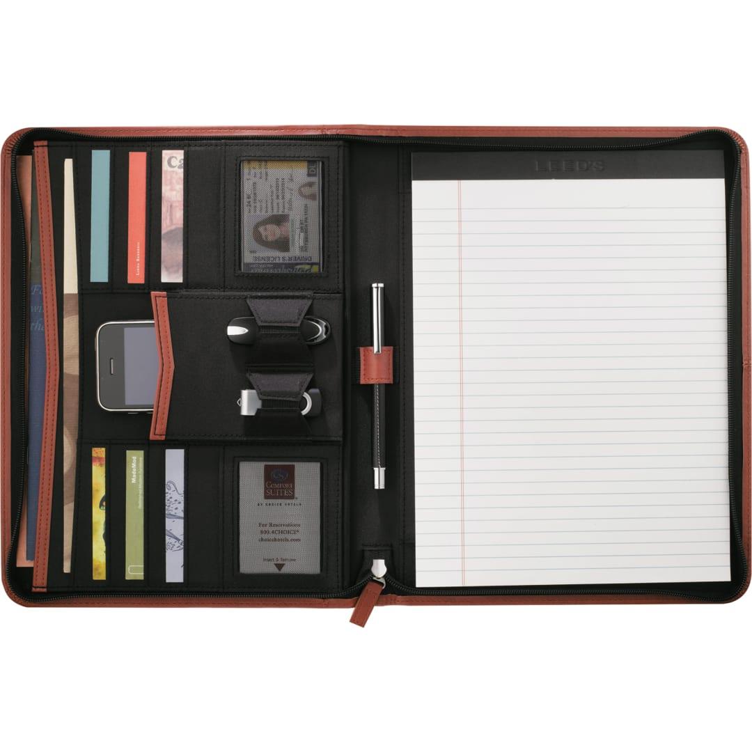 Fsc® mix pedova™ recycled zippered padfolio Red miniatura 19