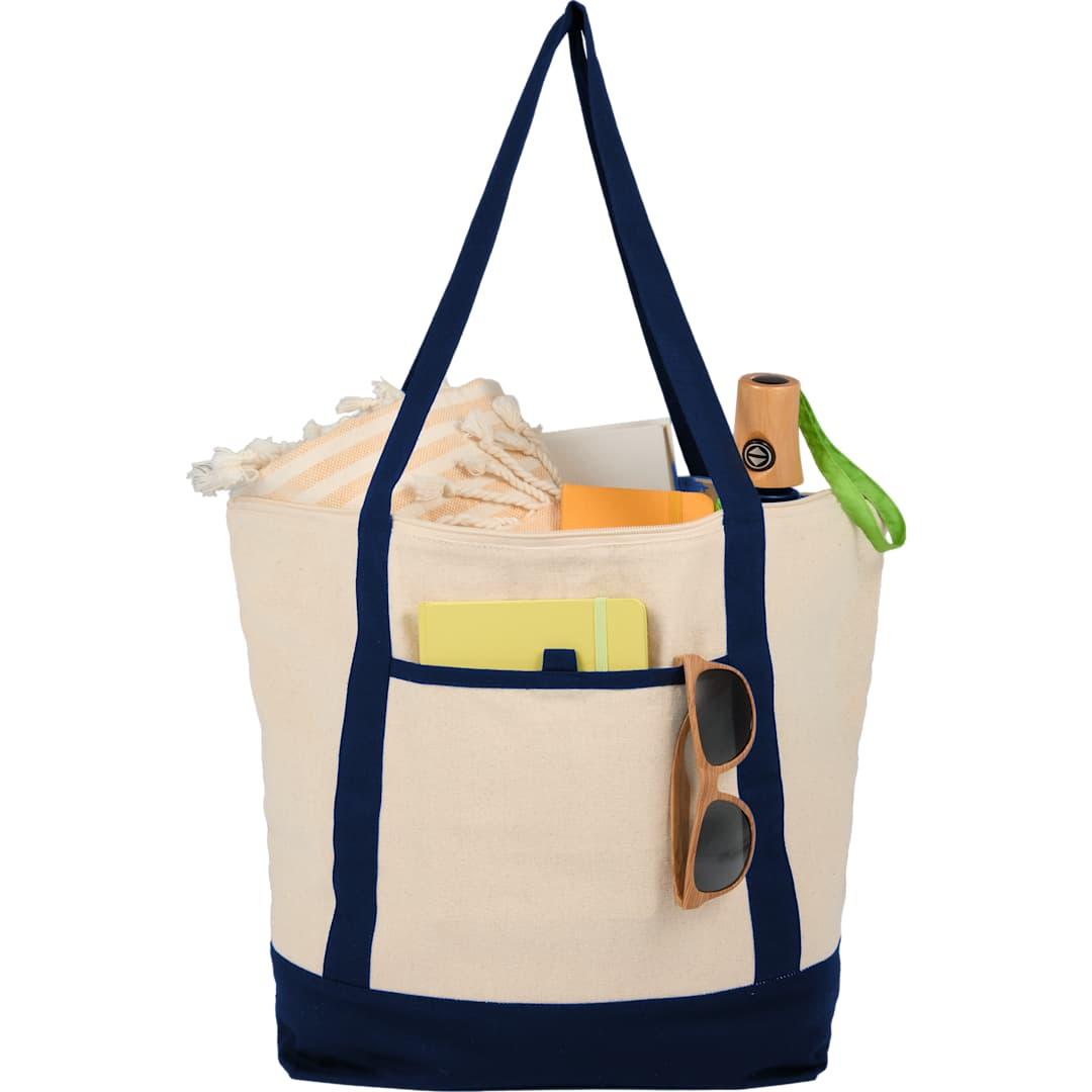 Isle 8oz organic cotton zippered tote Natural miniatura 12