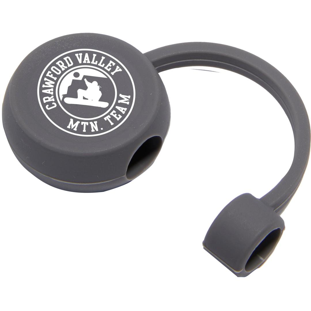 Recycled silicone straw topper Black miniatura 4