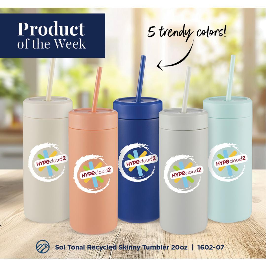 Sol tonal straw tumbler 20oz Grey miniatura 4