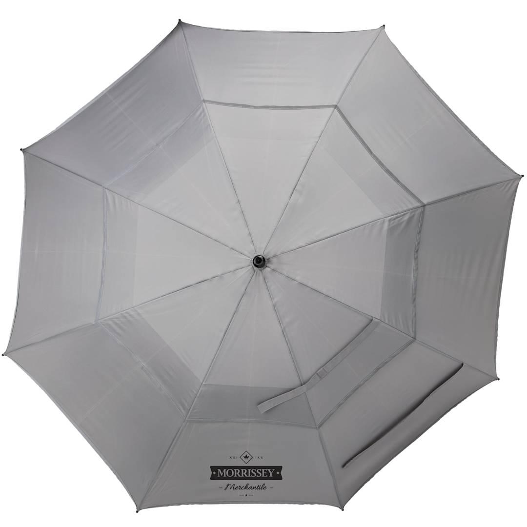 62 Rpet golf umbrella w/ reflective trim Black miniatura 25