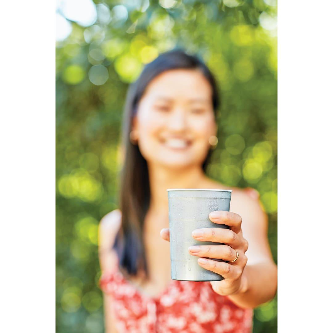 Recyclable steel chill-cups™ 16oz Grey miniatura 20