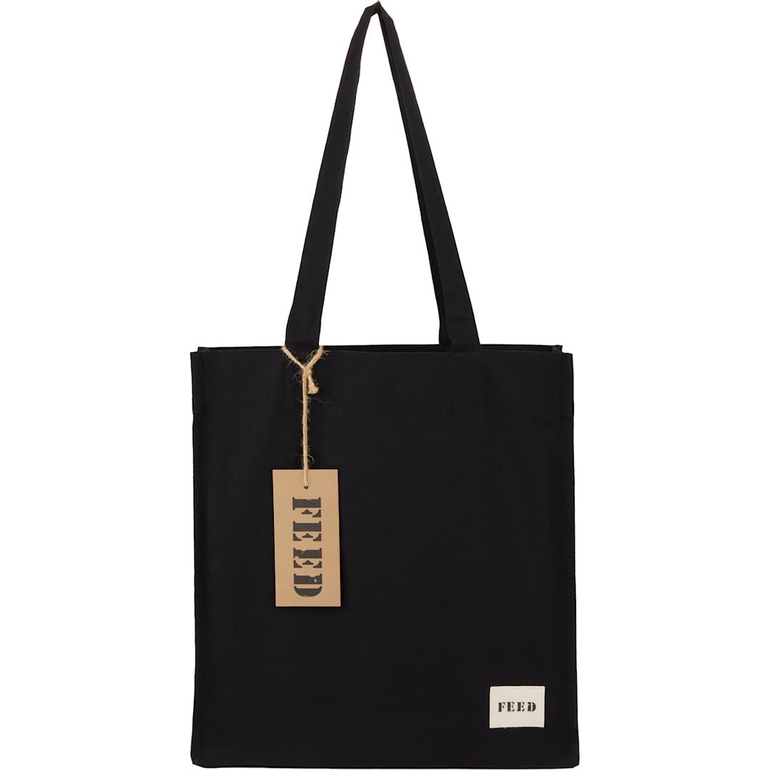 Feed organic cotton book tote Black miniatura 8