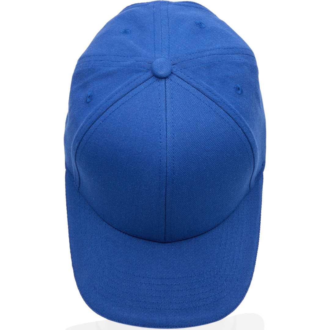 Recycled cotton twill 6 panel split peak ballcap Royal miniatura 11