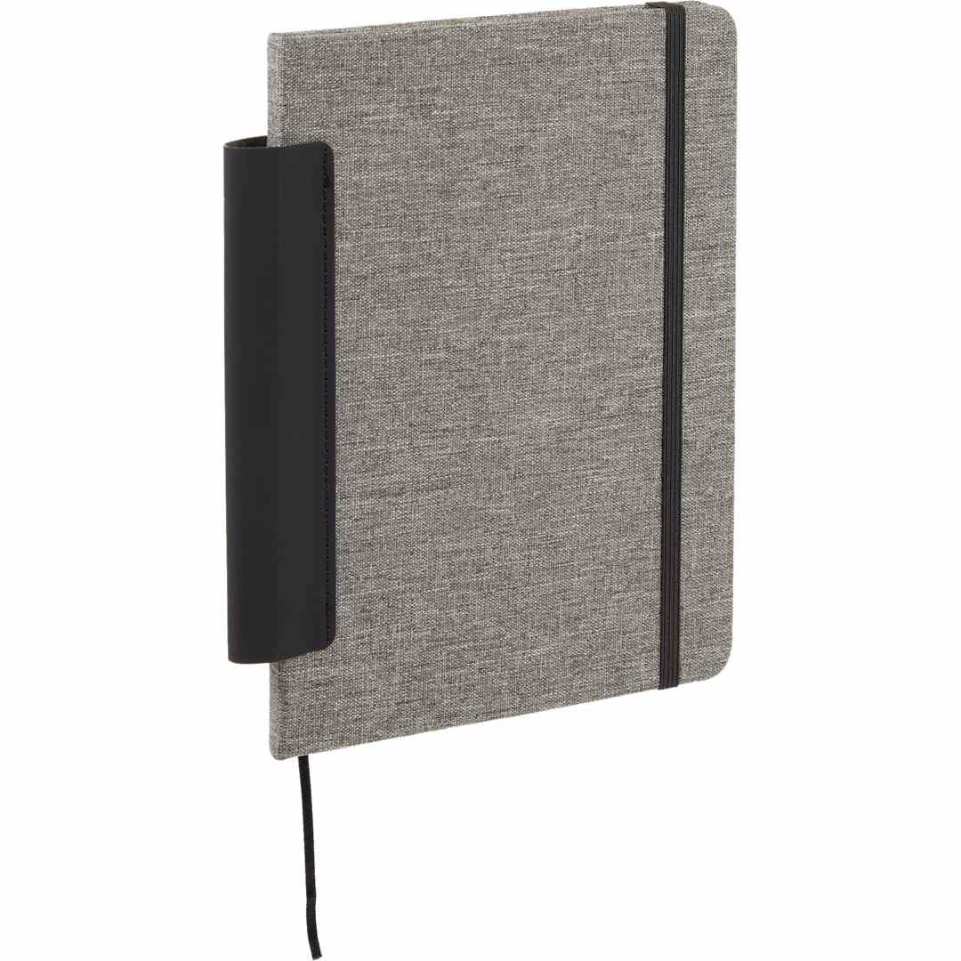 5.5 X 8.5 fsc® recycled viper rpet bound noteboo Black miniatura 3