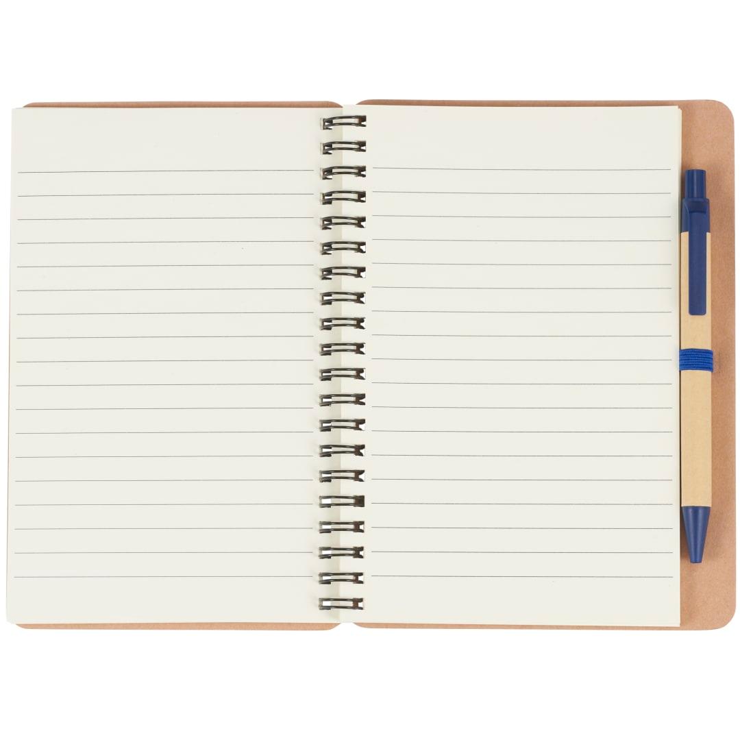 Fsc® mix 5 x 7 eco spiral notebook with pen Blue miniatura 5