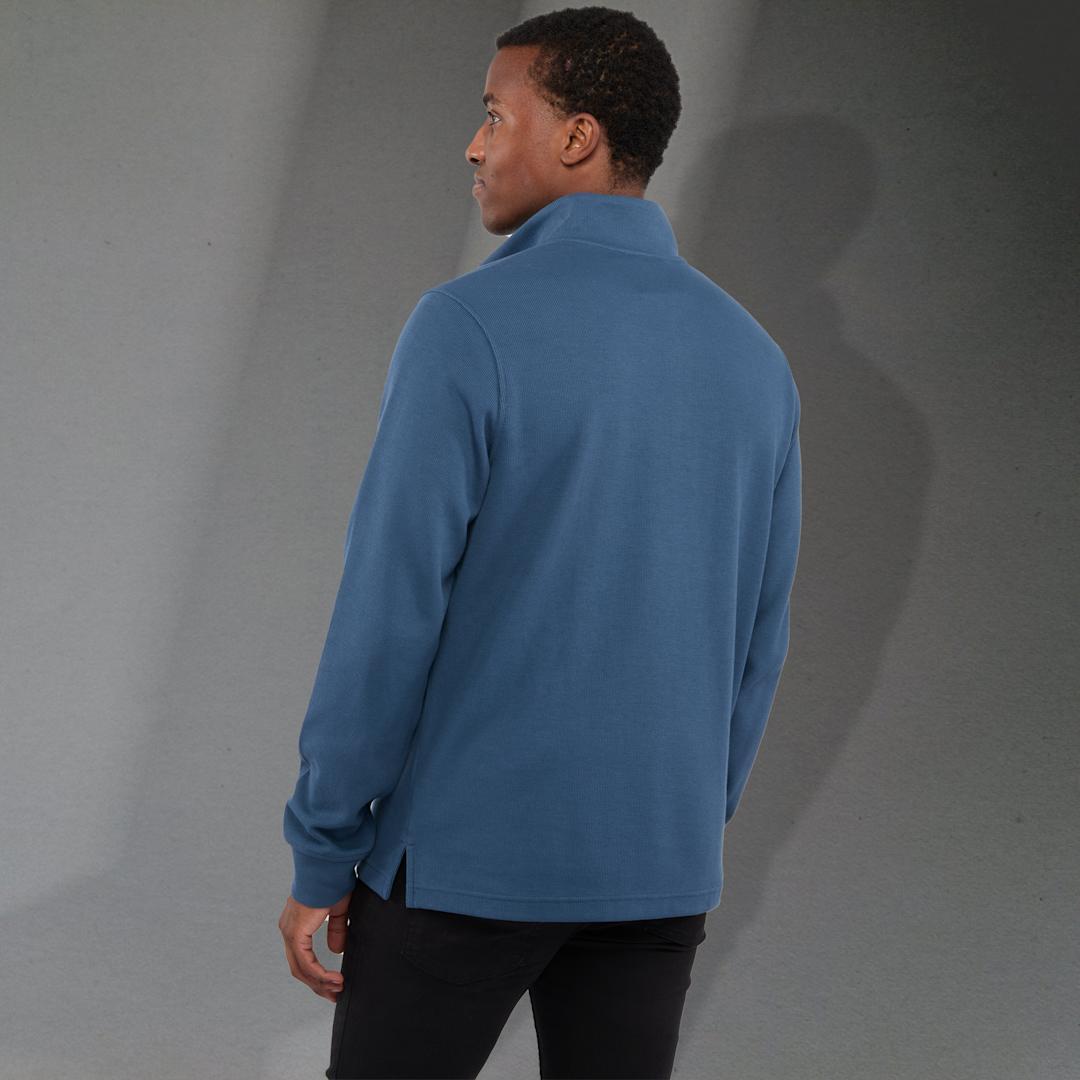 Hudson eco knit quarter zip-mens Beige miniatura 16