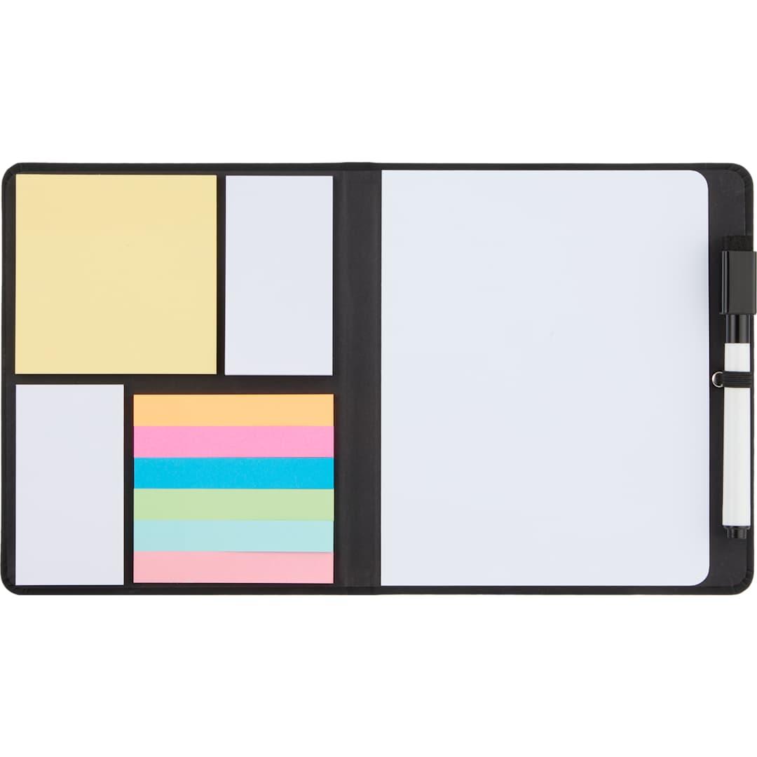Recycled pu white board & sticky notes pad Black miniatura 7