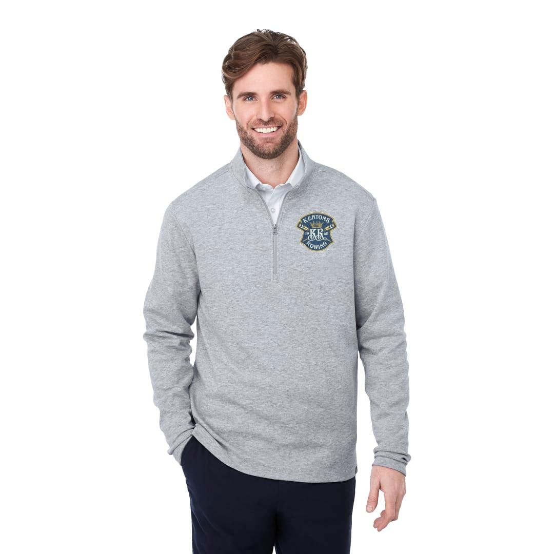 Mens rigi eco knit quarter zip Navy Blue miniatura 15