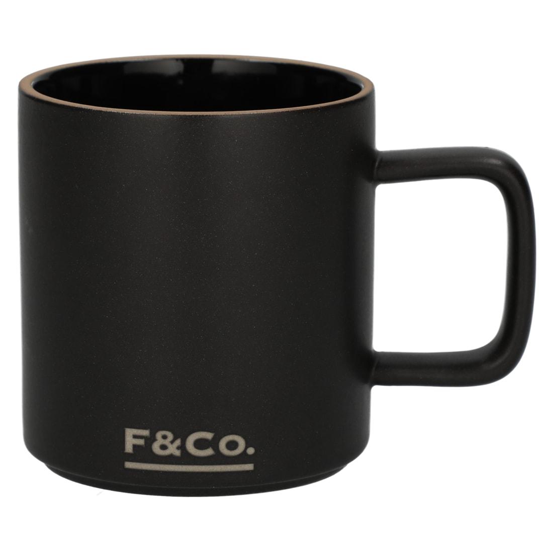 Field & co stoneware mug 11oz Black front