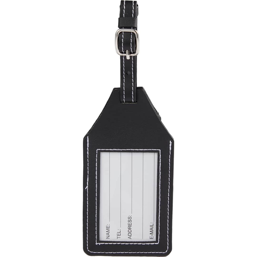 Wander & roam luggage tag w/ air tag holder Black front