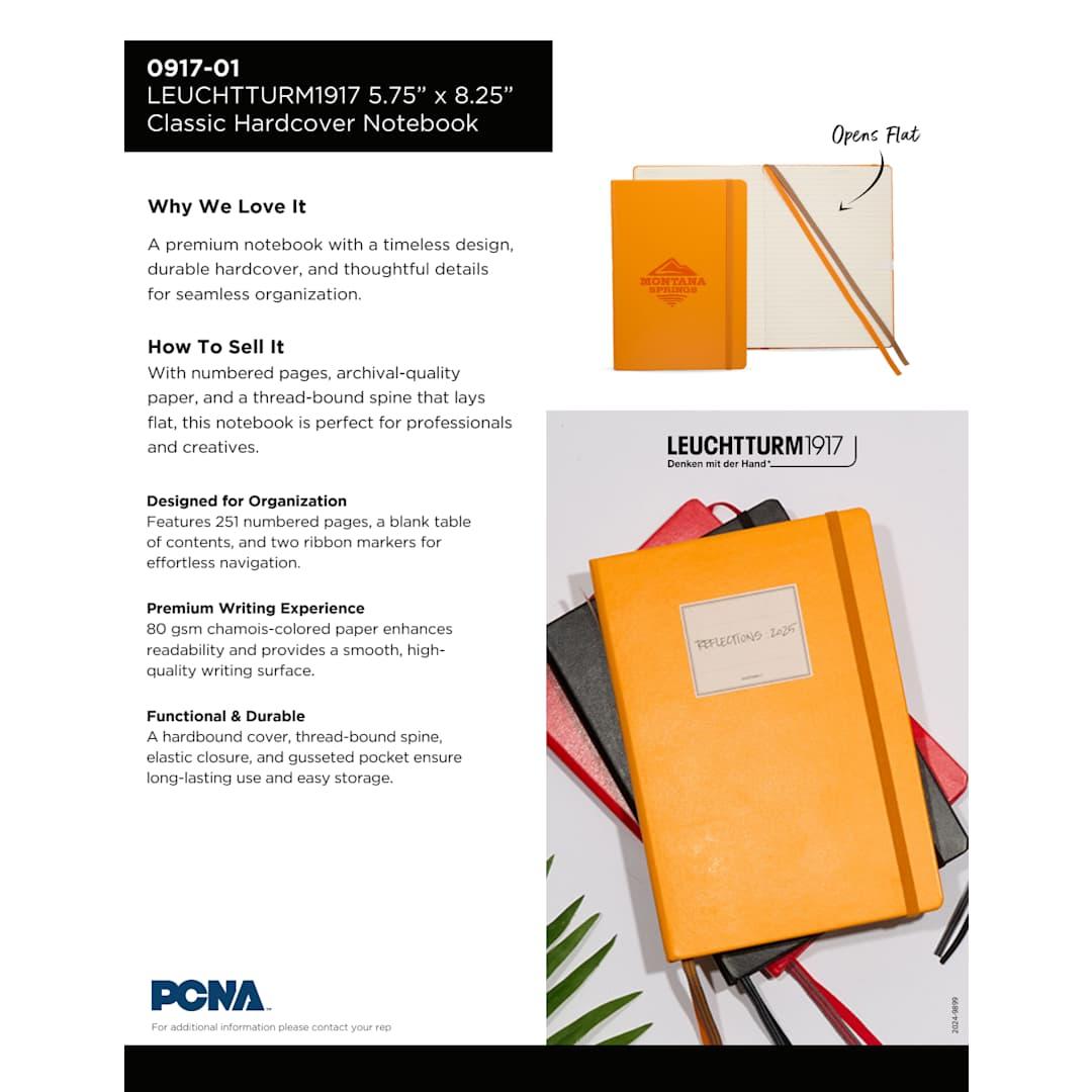 Leuchtturm1917 5.75 x 8.25 hardcover notebook Black miniatura 4