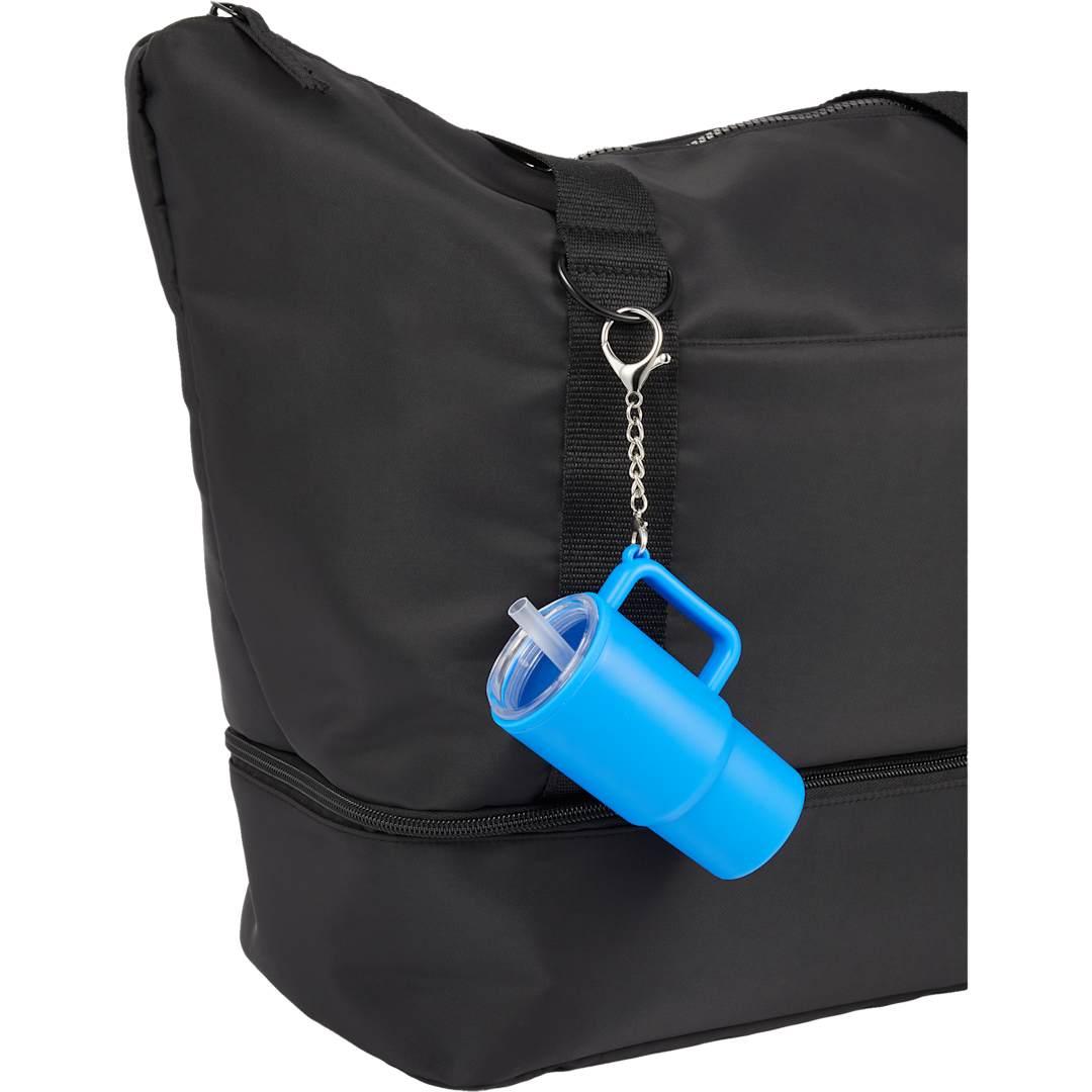 Shot glass tumbler w/ keychain 4oz Black miniatura 23