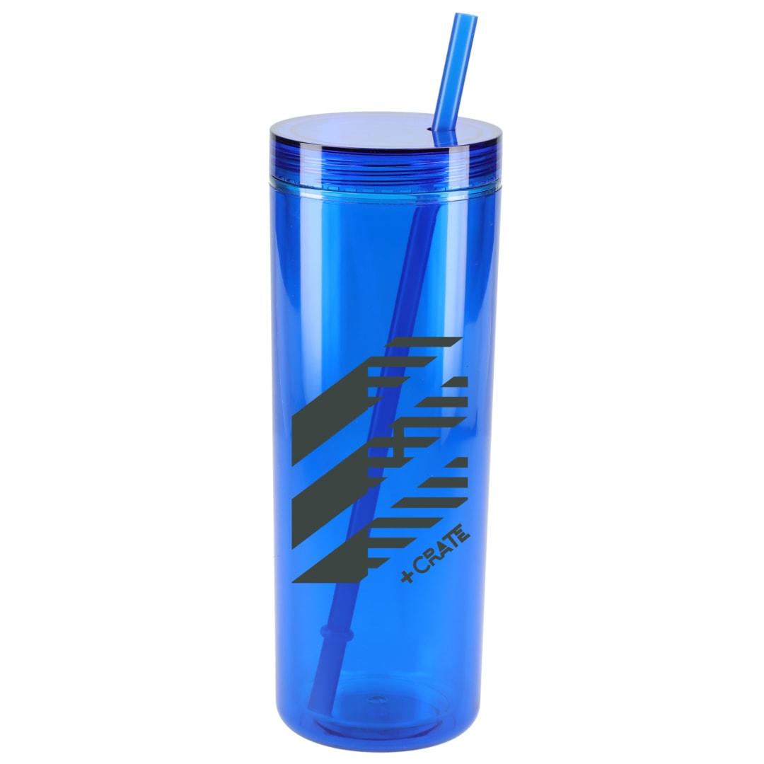 Chroma recycled acrylic straw tumbler 16oz Black miniatura 15