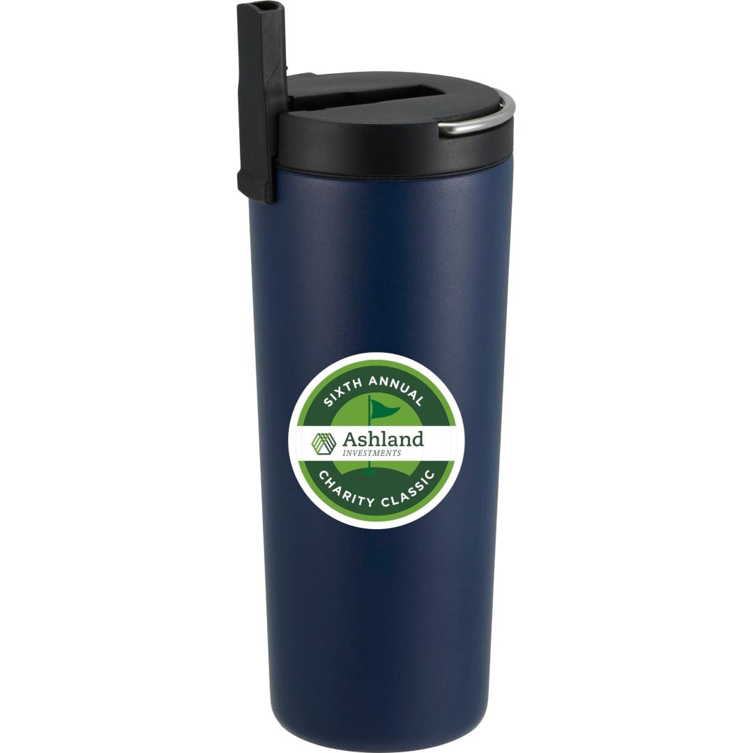 Thor copper insulated tumbler 24oz flip straw lid Black miniatura 19