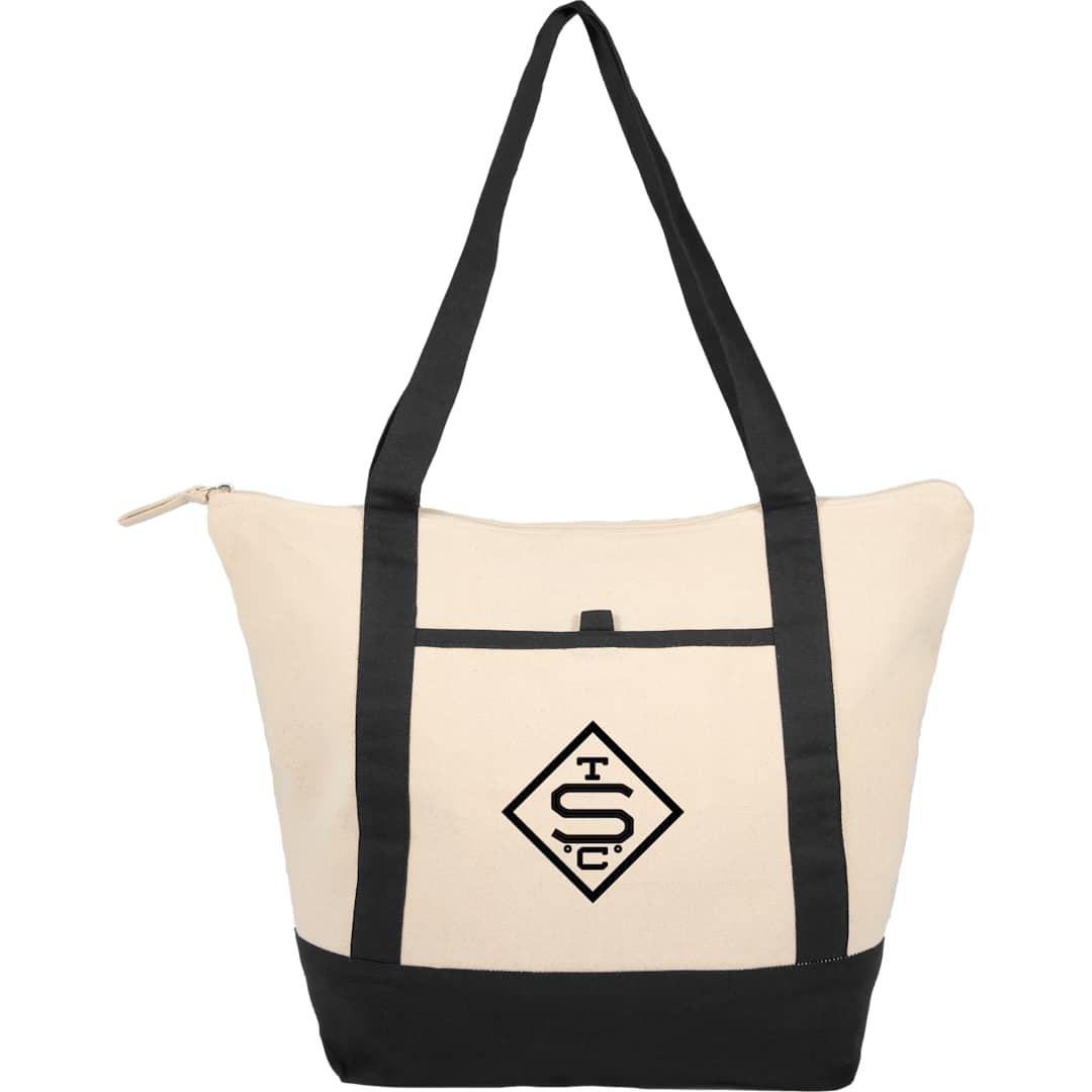 Isle 8oz organic cotton zippered tote Natural miniatura 7