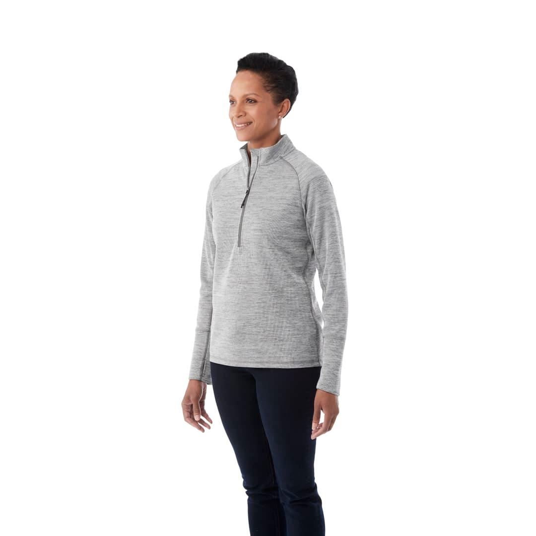 Womens crane knit half zip Blue miniatura 10