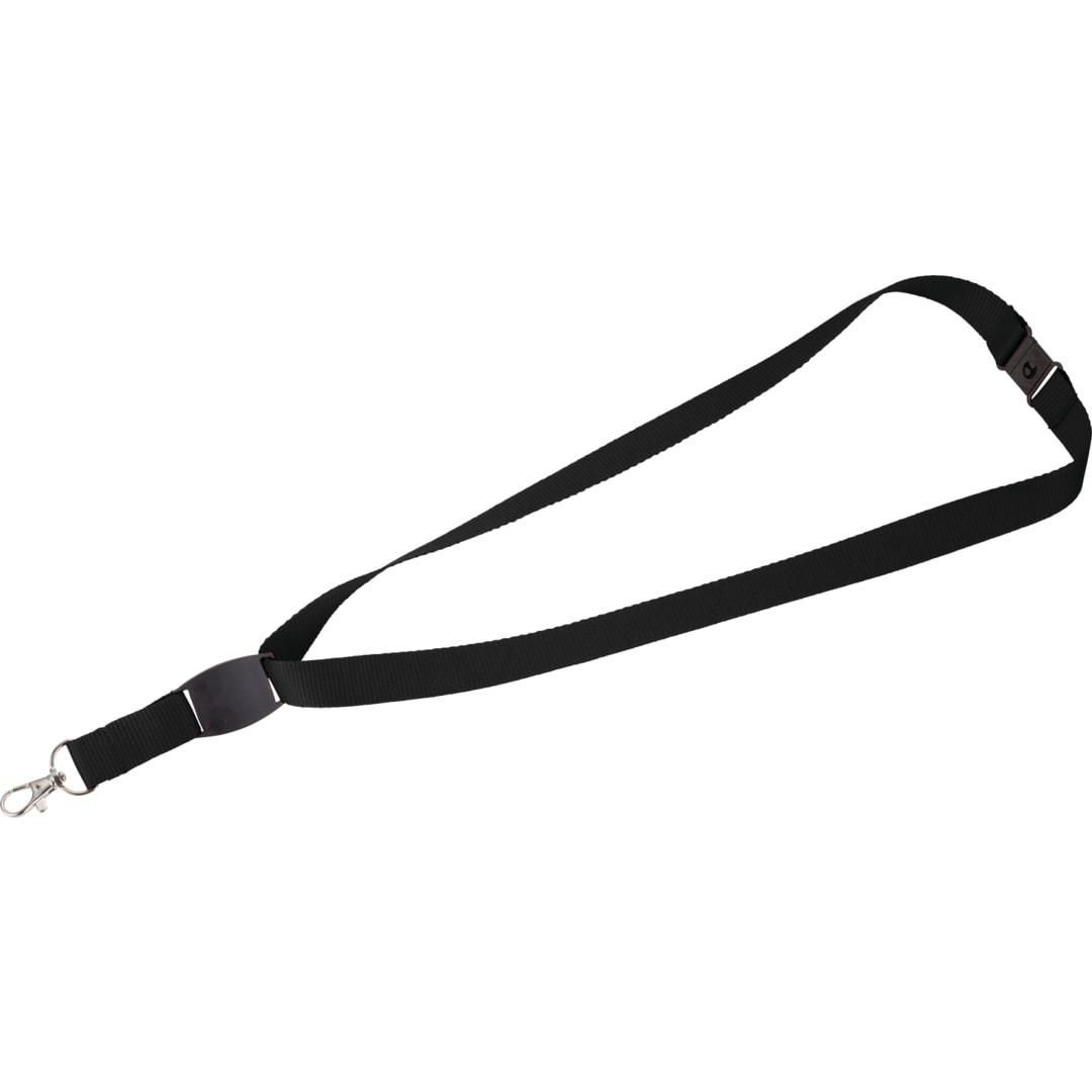 Flat panel lanyard Black miniatura 3