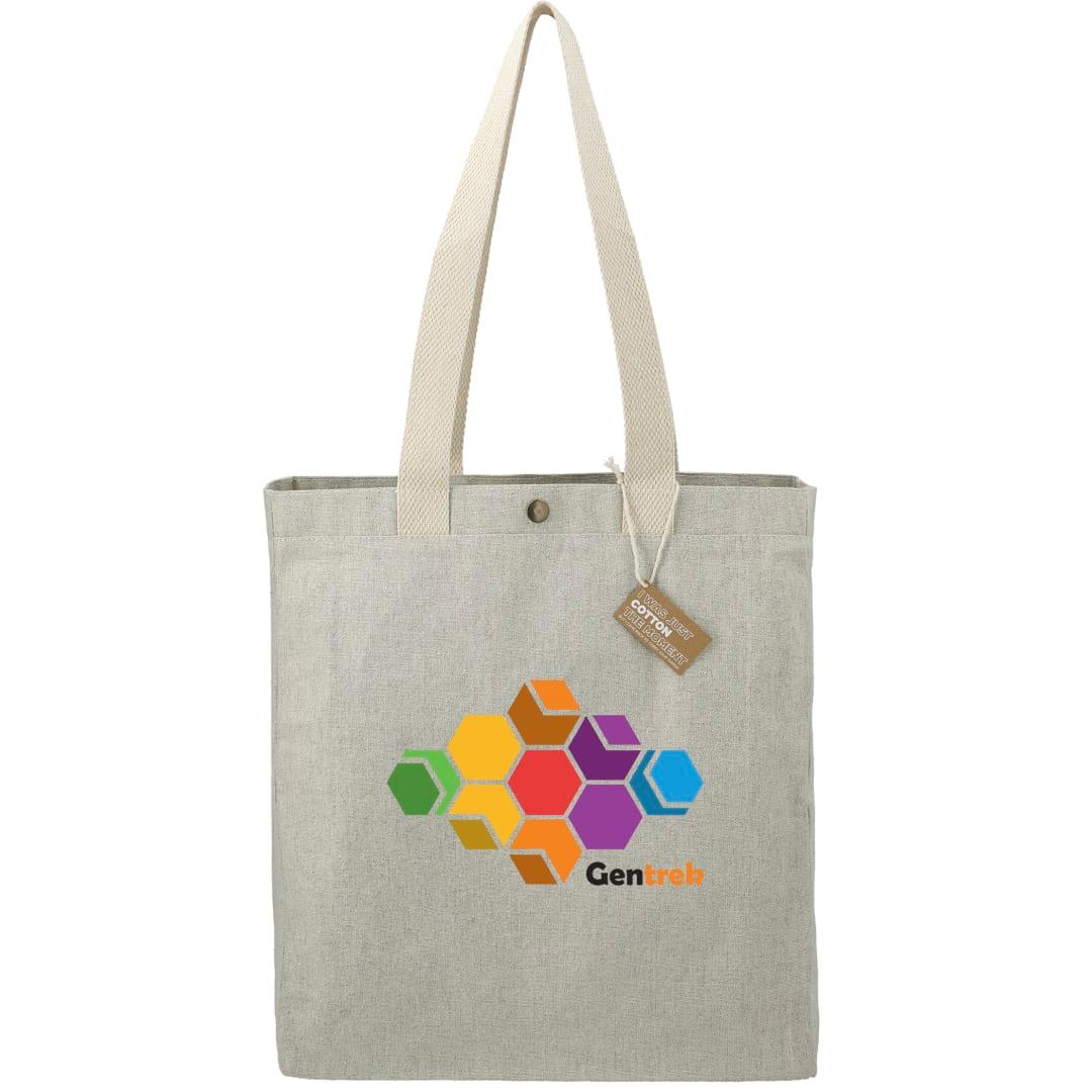 Repose 10oz recycled cotton box tote w/snap Grey miniatura 14