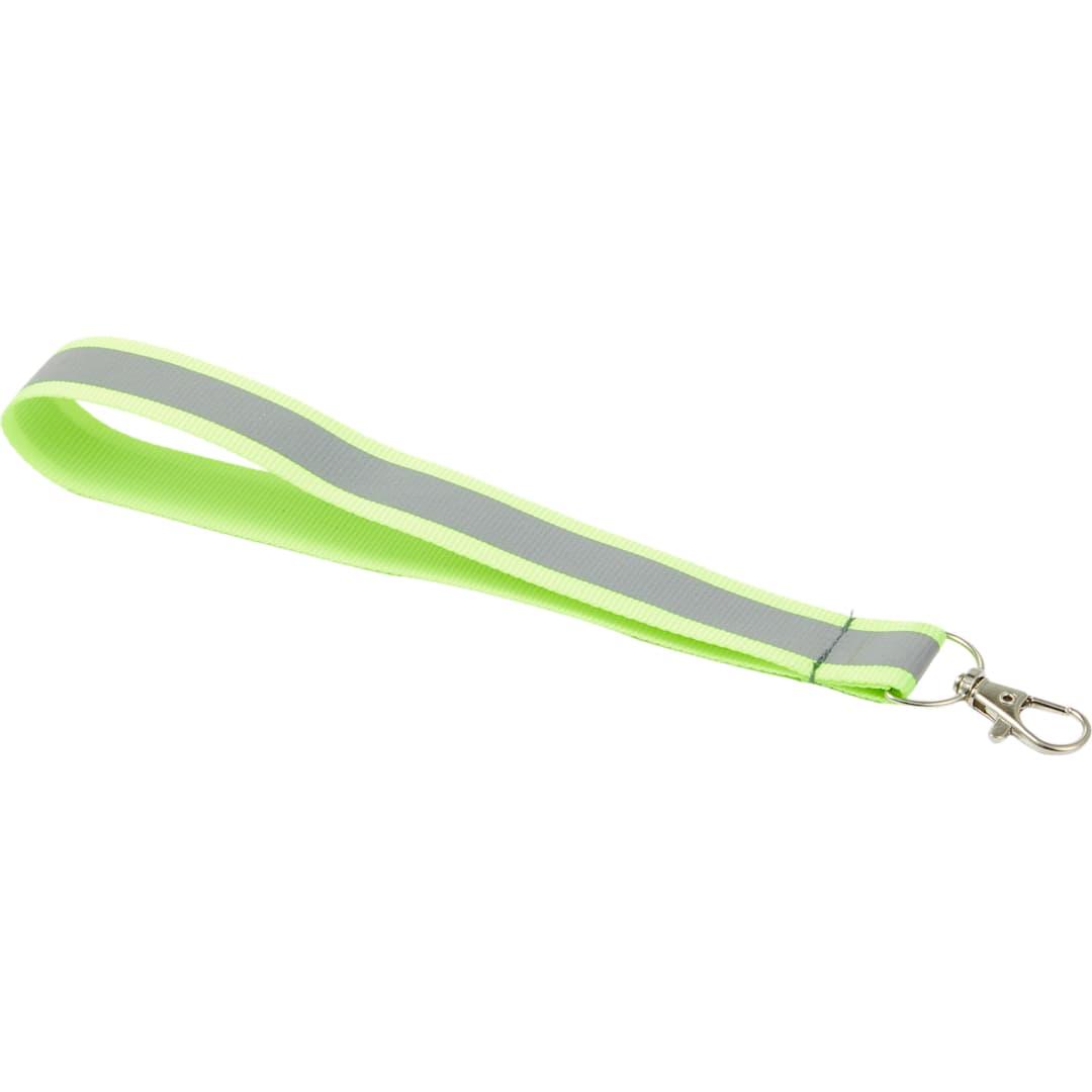 Reflective recycled wrist lanyard Black miniatura 16