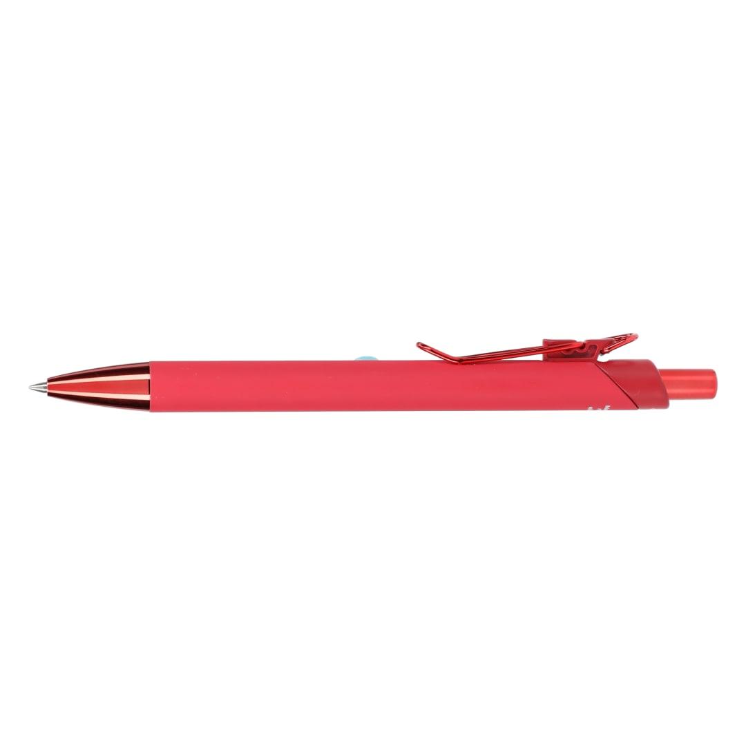 Metallic recycled aluminum soft touch gel pen Black miniatura 15