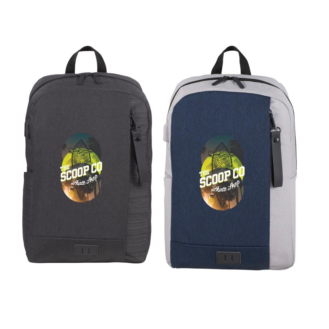 Nbn whitby slim 15 computer backpack w/ usb port Navy Blue miniatura 9