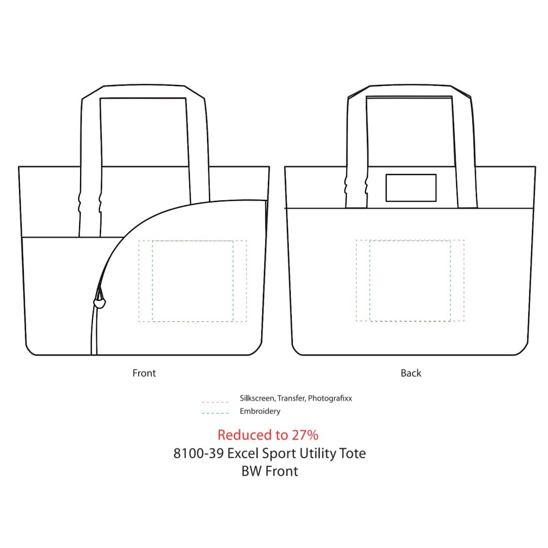 Excel sport zippered utility business tote Royal miniatura 6