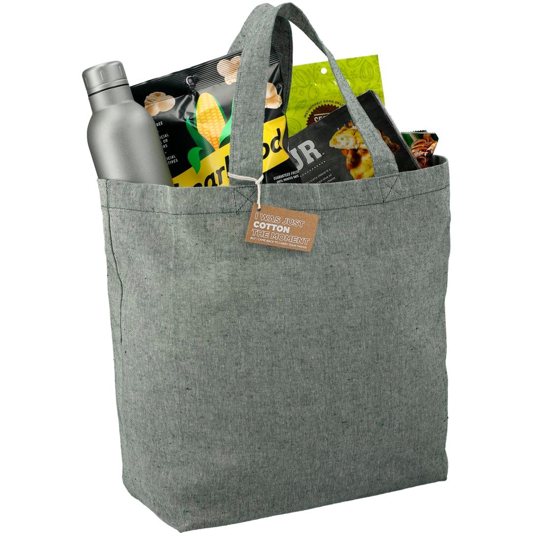 Recycled 5oz cotton twill grocery tote Blue miniatura 9