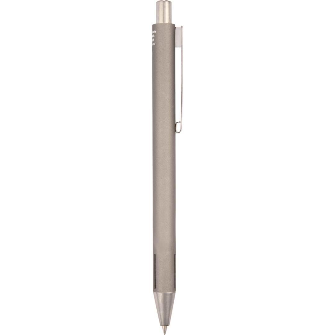 Halo soft touch recycled aluminum gel pen Black miniatura 8