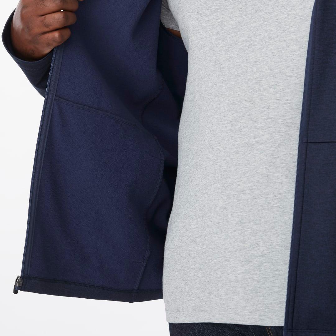 Merritt eco knit full zip - mens Navy Blue miniatura 3