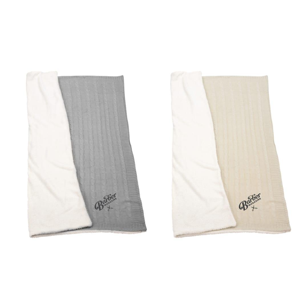 Field & co.® cable knit sherpa blanket Grey miniatura 22