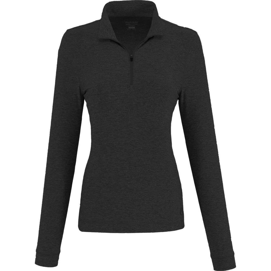 Wellable womens knit 1/4 zip Dark Gray miniatura 13