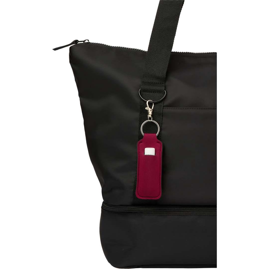 Bottle charm w/ neoprene chapstick holder Black miniatura 34