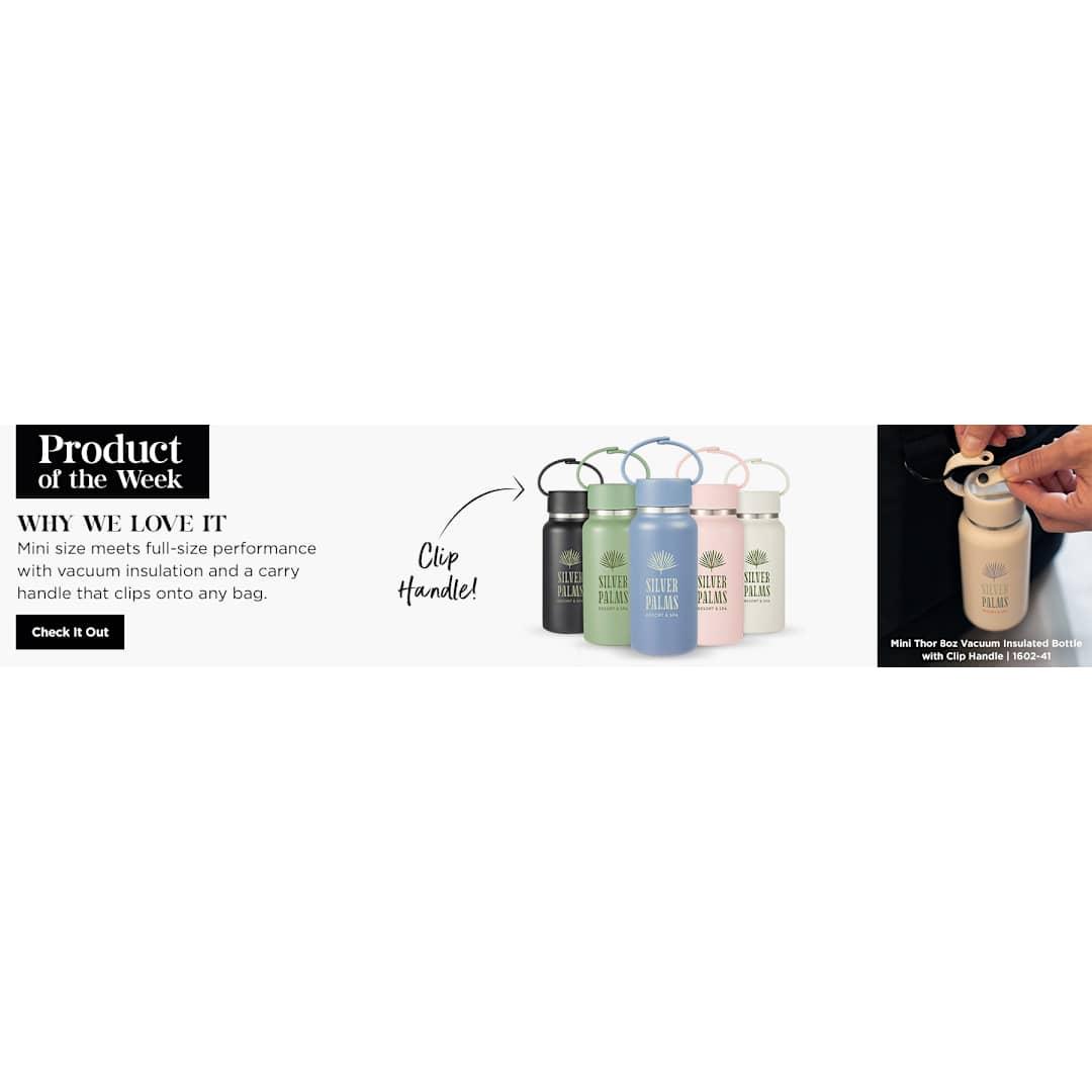 Mini thor recycled vacuum insulated bottle 8oz Black miniatura 3