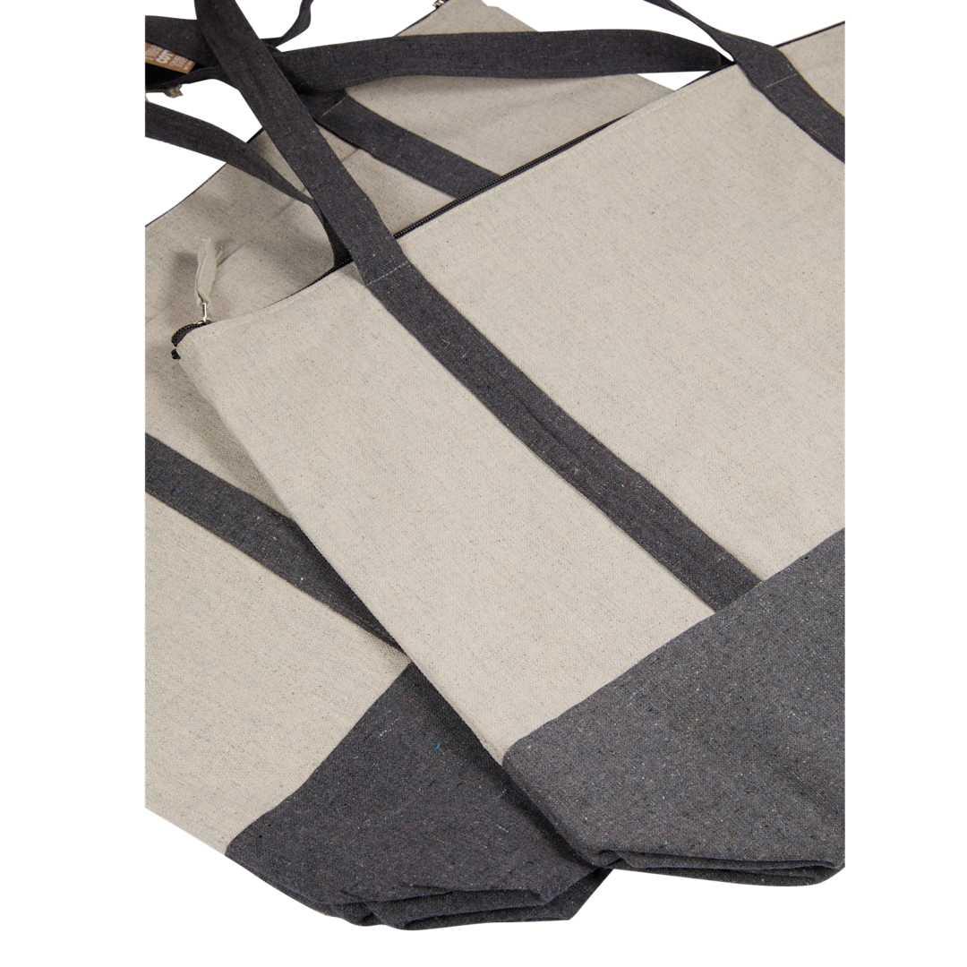 Repose 10oz recycled cotton zippered tote Grey miniatura 16
