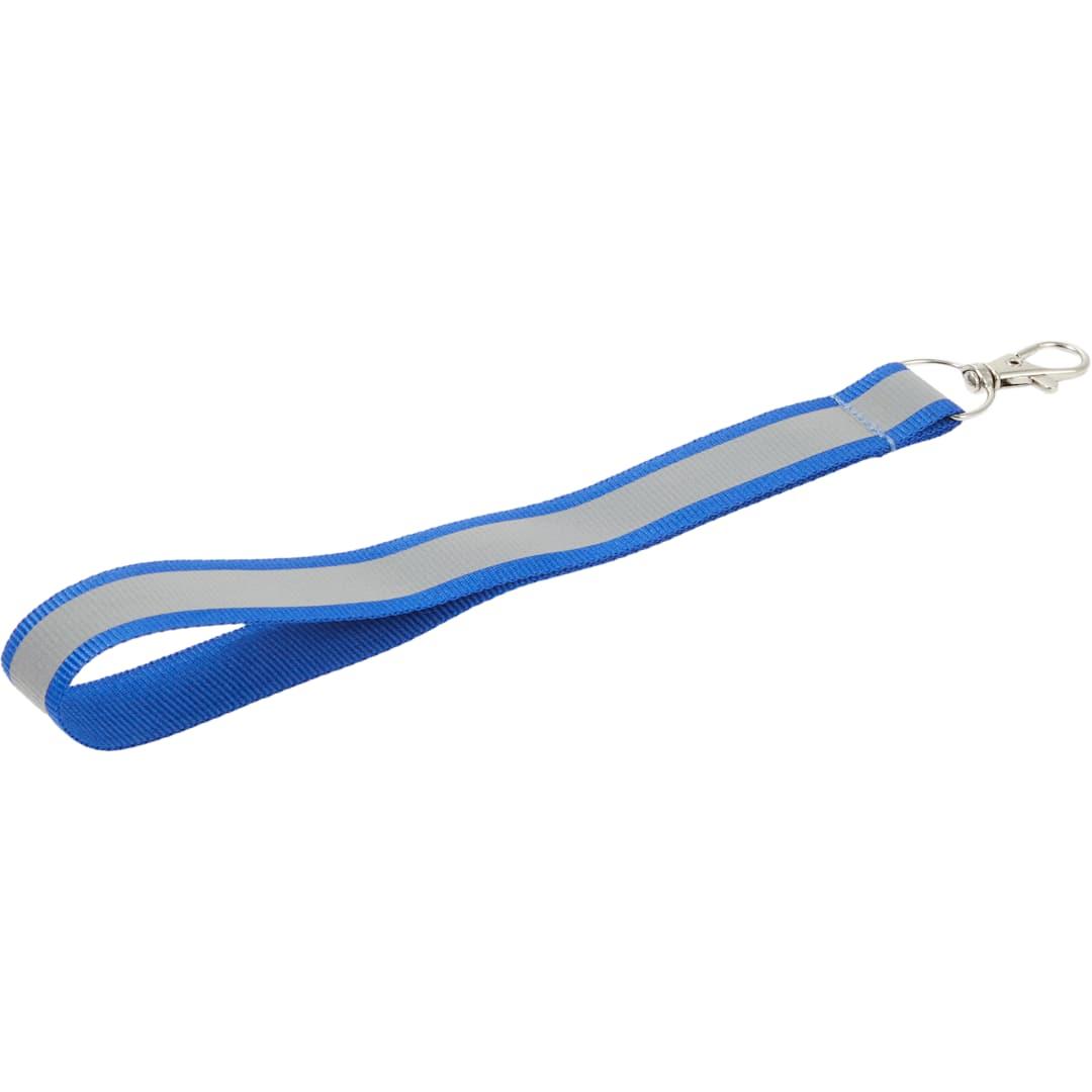 Reflective recycled wrist lanyard Black miniatura 10