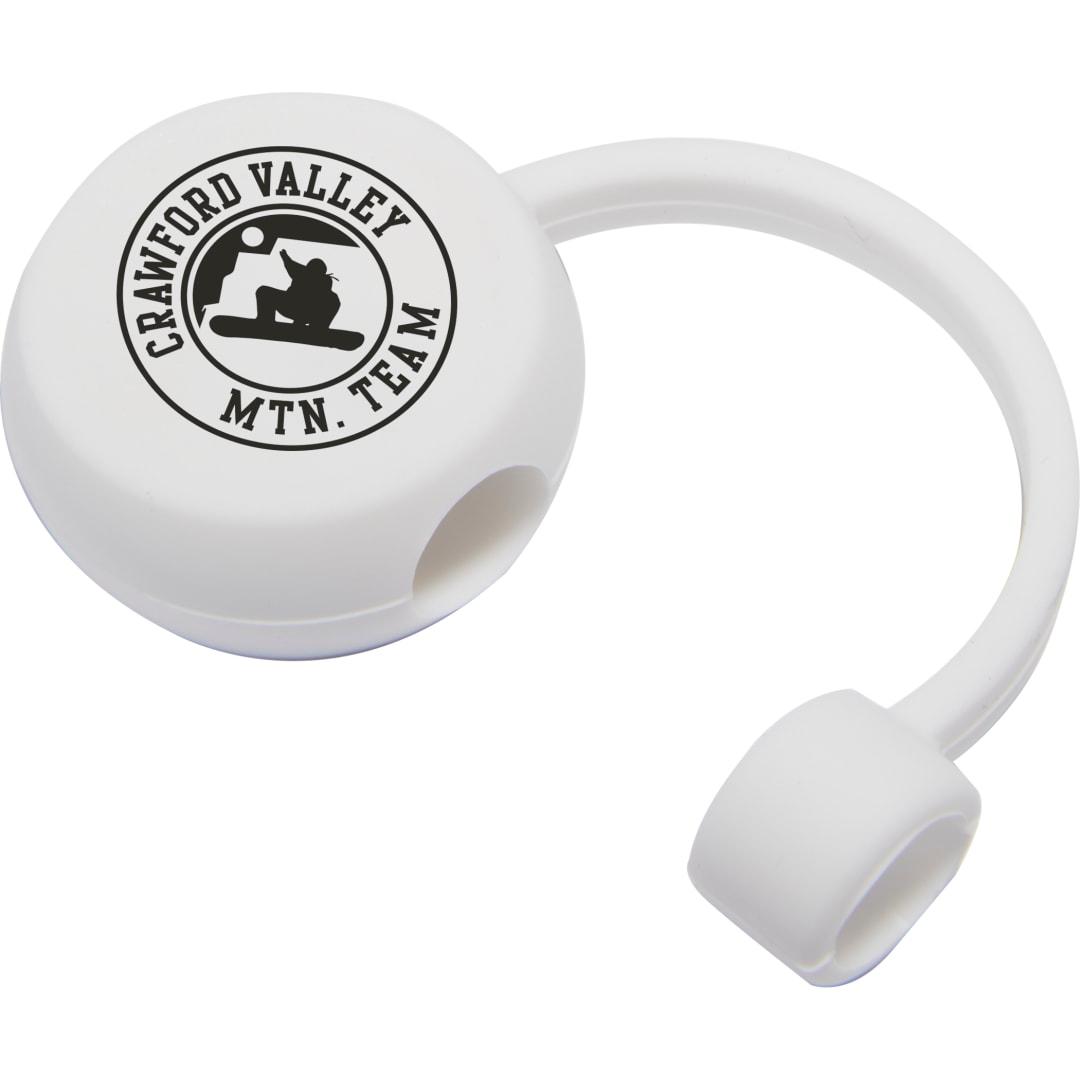 Recycled silicone straw topper Black miniatura 12