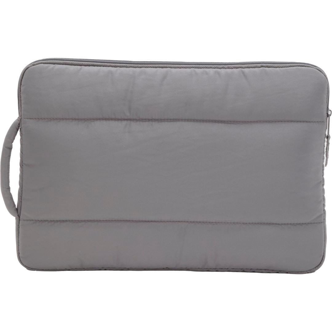 Puffer recycled 15 computer sleeve Grey front