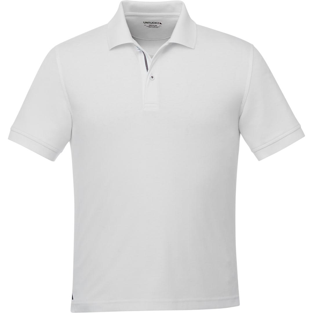 Untuckit damaschino short sleeve polo-mens White miniatura 3
