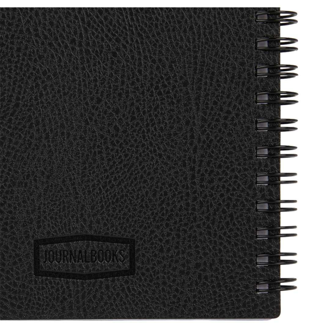 5 X 7 fsc ® recycled pebble grain spiral journal Black miniatura 5
