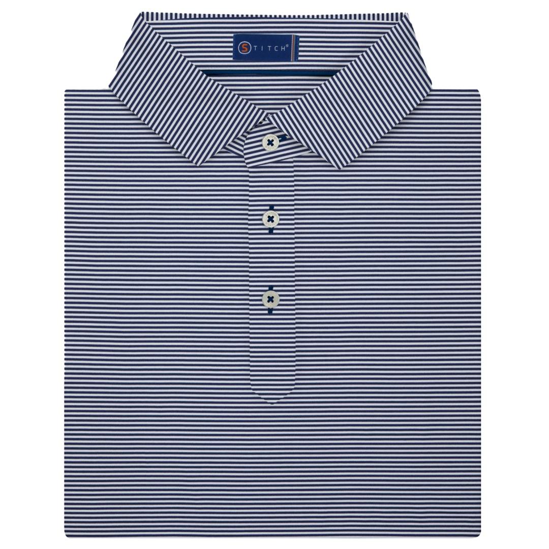 Stitch® atlantic stripe polo shirt - mens Blue miniatura 11