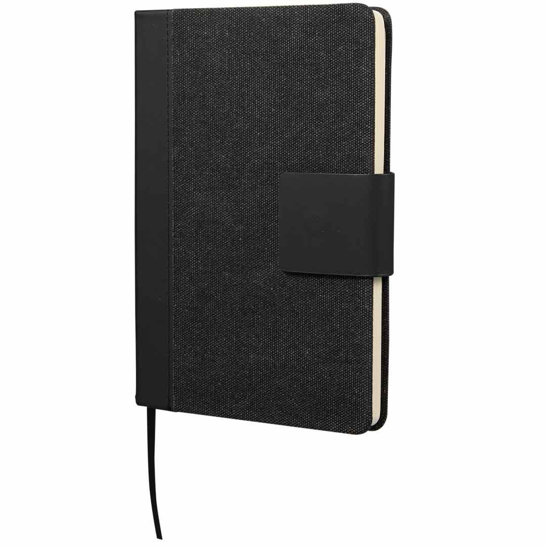 5.5 X 8.5 fsc® recycled canvas bound notebook Beige miniatura 8
