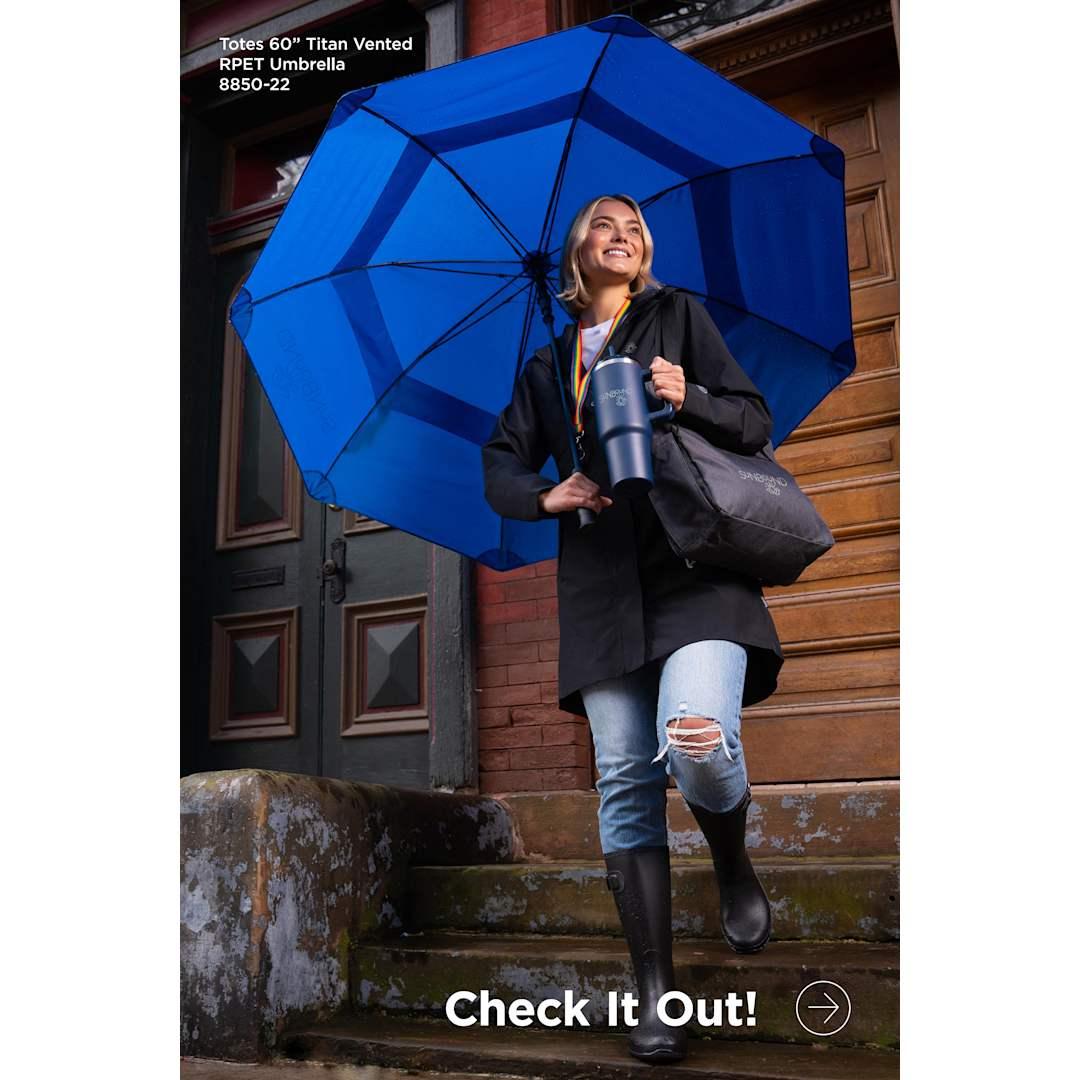 Totes® 60 titan vented rpet umbrella Royal miniatura 4