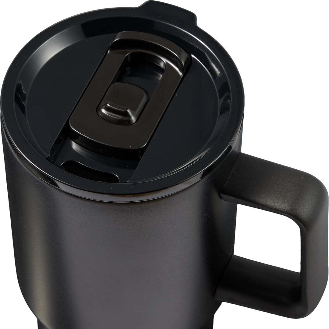 Summit 18oz recycled vacuum insulated mug w/ straw Black miniatura 8