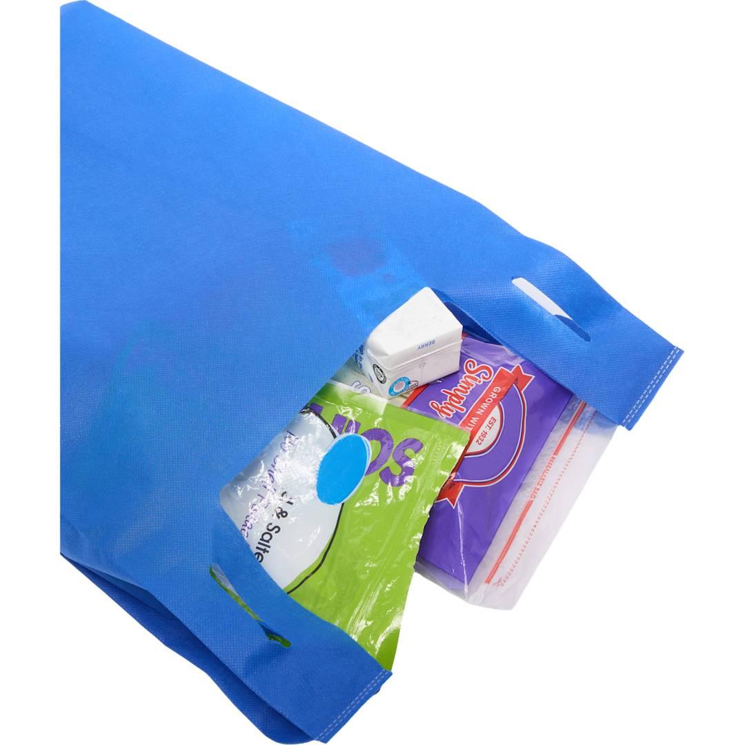 Recycled non-woven t-shirt tote Black miniatura 11