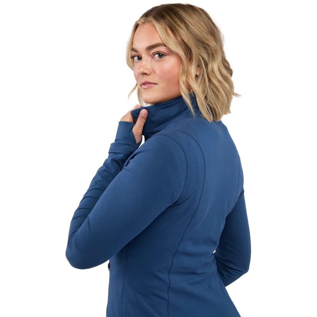 Lyon eco stretch knit full zip - womens Blue miniatura 10