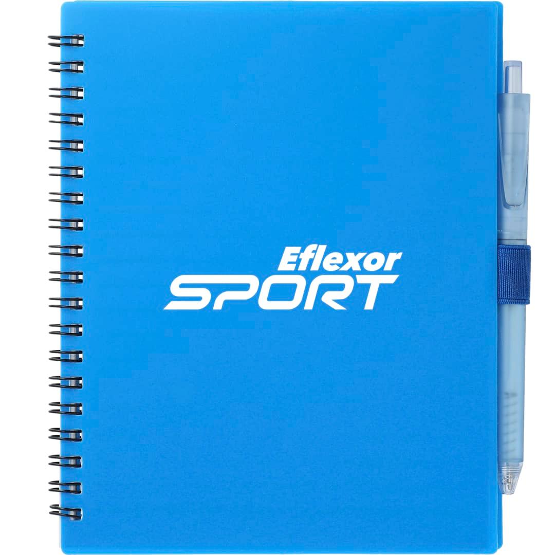 Fsc® recycled 5.5 x 7 spiral notebook w/ rpet pe Black miniatura 14