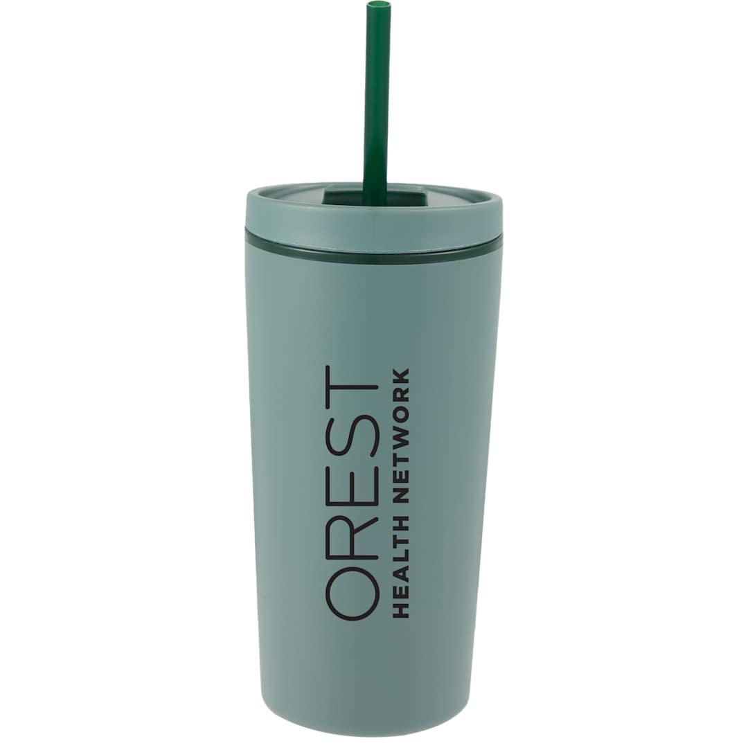 Santino recycled tumbler w/ dual function lid 16oz Black miniatura 50
